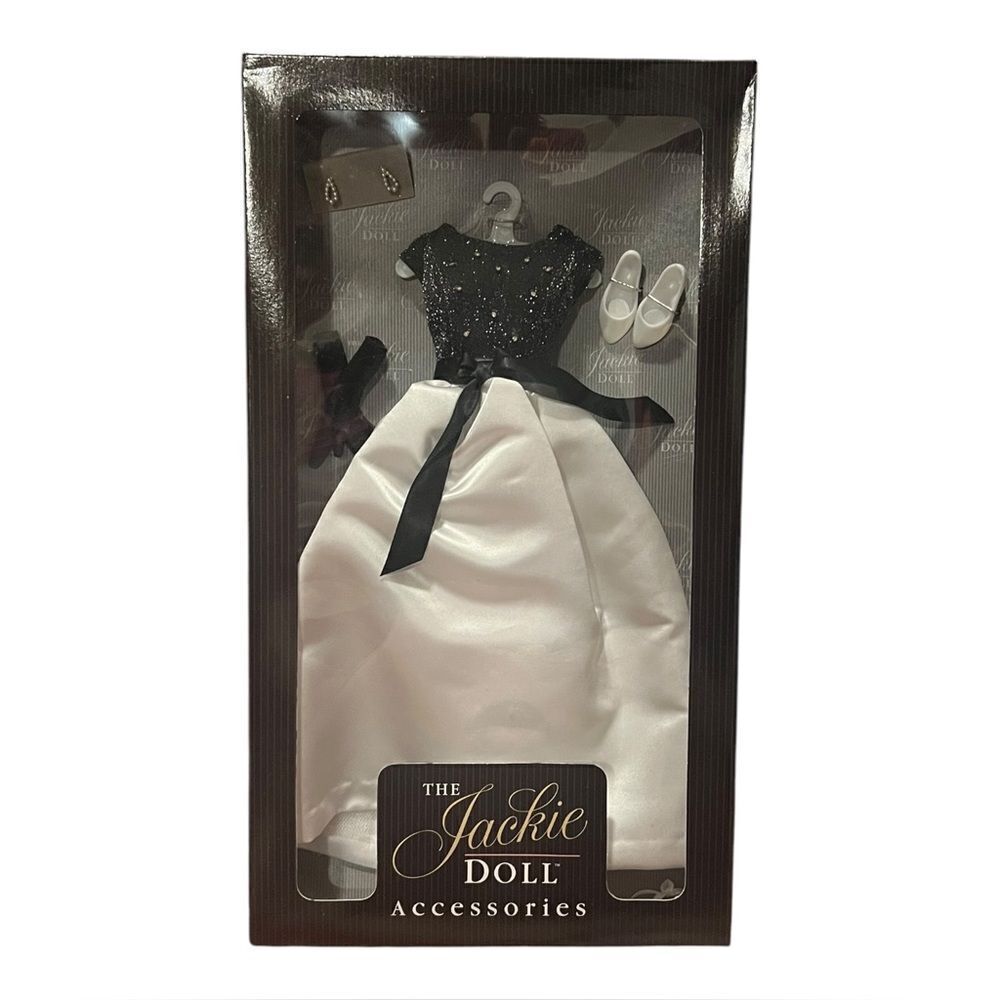 Franklin Mint Jackie Kennedy Black & White Gown Ensemble Accessories New